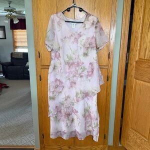 Lady Dorby Women's Short Sleeve Cottagecore Fairycore Floral Maxi Dress Sz 20W